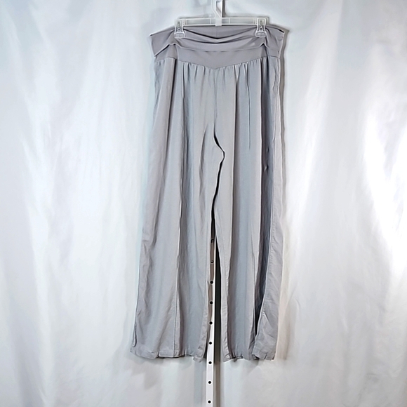 Gray Linen Wide Leg Pants Size 1X Tall - Picture 1 of 6